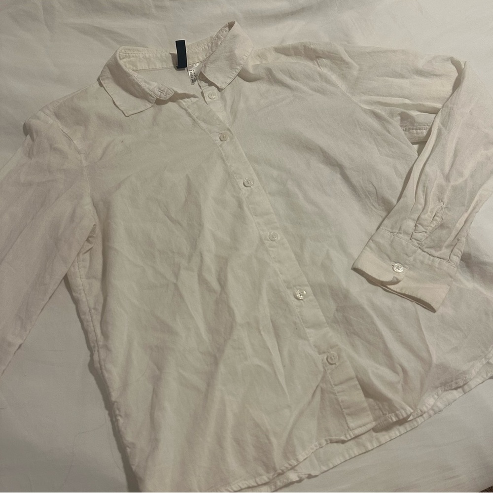 Classic White Button-Up Shirt